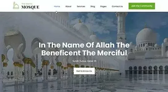 14 Elegant Mosque WordPress Themes for Islamic Centers SKT Mosque - Mosque WordPress Theme