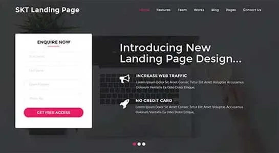 SKT Landing Page - Landing Page WordPress Theme