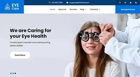 10 Best Optometrists WordPress Themes for Eye Care Practices SKT Glimpse - Optometrists WordPress Theme