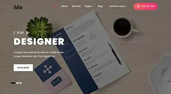 Responsive Personal resume WordPress themes 4 personal profile sites SKT ProfilePro - Personal Resume WordPress Theme