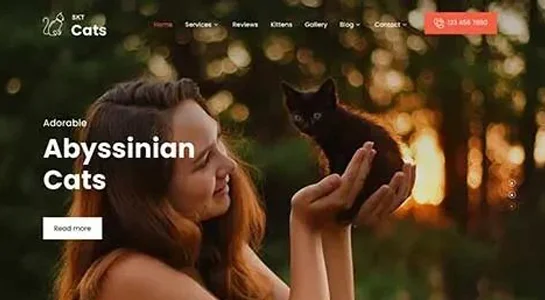15 Best Pet Business WordPress Themes for Pet Websites SKT Furry - Pet Business WordPress Theme
