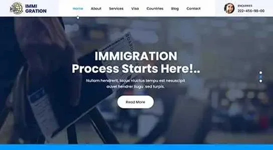 15 Best Visa Consulting WordPress Themes for Visa Immigration Consulting SKT Immigration - Visa Consulting WordPress Theme