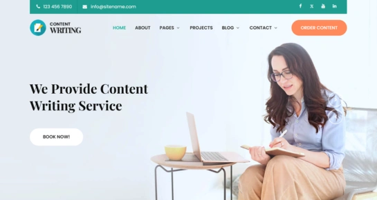 13+ Buy WordPress Themes for Freelance Writers and Authors SKT Copywriter - Freelance Writer WordPress Theme | Content Writing WordPress Theme