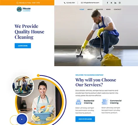 Best Janitorial WordPress Theme for Cleaning Services
