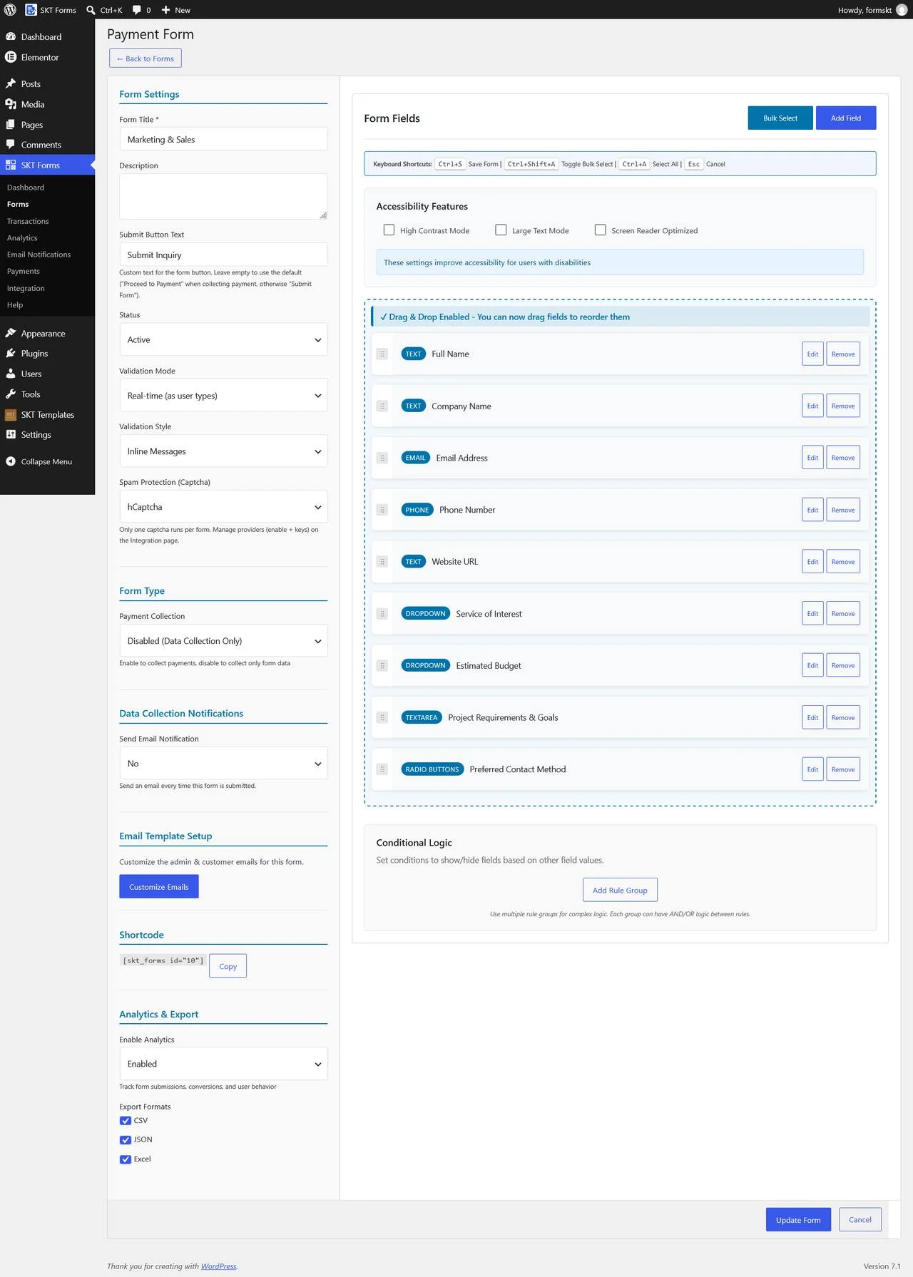 Create Contact Forms for Your WordPress Website Field Types