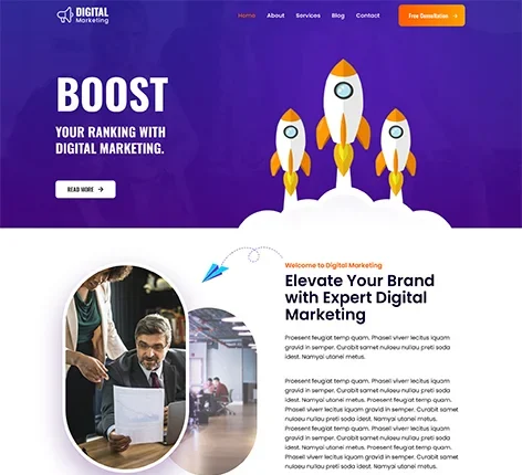 SKT Marketer - Digital Strategy WordPress Theme Free